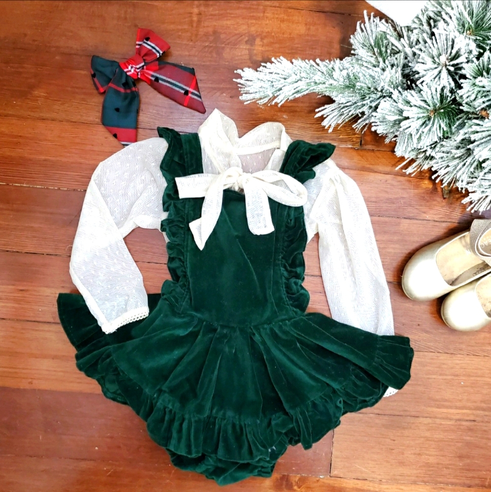 Lu & Ro Pinafore Velvet Dress